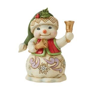 Jim Shore Mini Snowman with Bells Mini 6011490 2022 Christmas New